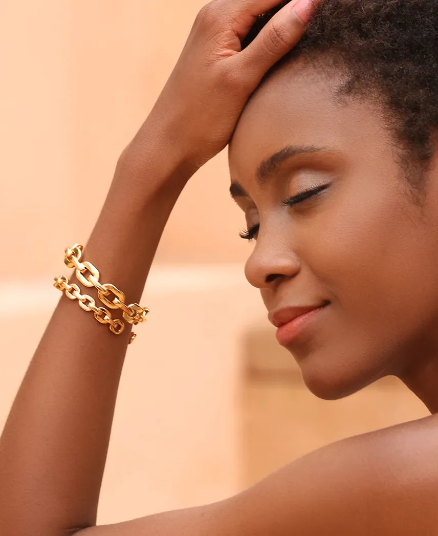 MINI CHAIN REACTION LINK CUFF BRACELET