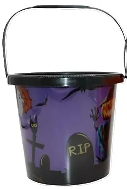 MPS My Party Suppliers 1 pc. Pumpkin Basket with Strap, Candy Jar, Pumpkin Candy Bucket/Basket Halloween Decor, Halloween Pumpkin Bucket Purple, Halloween Candy Basket for Kids, Halloween Decoration
