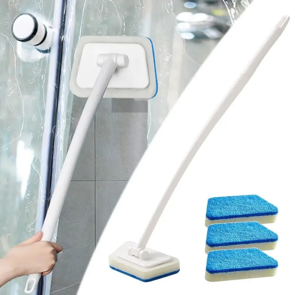 Multi-Function Bathroom Wall Brush - Long Handle