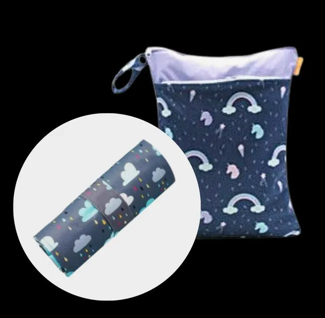 Multi functional double pocket wet bag   baby change mat bundle