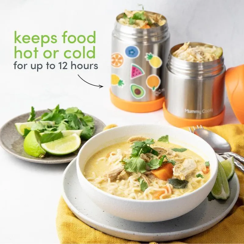 Mummy Cooks - Blue Food Flask - 450ml