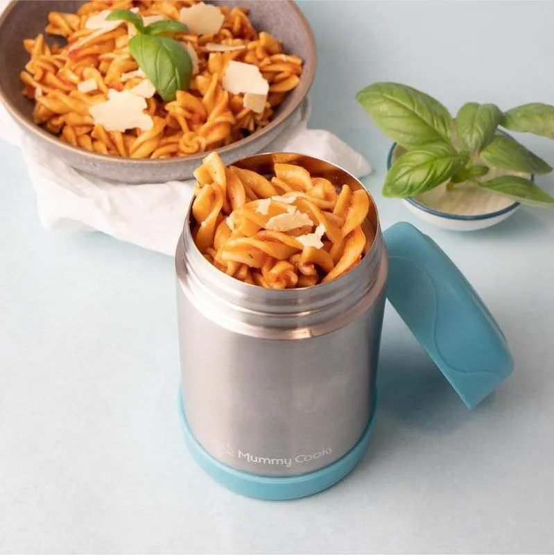 Mummy Cooks - Blue Food Flask - 450ml