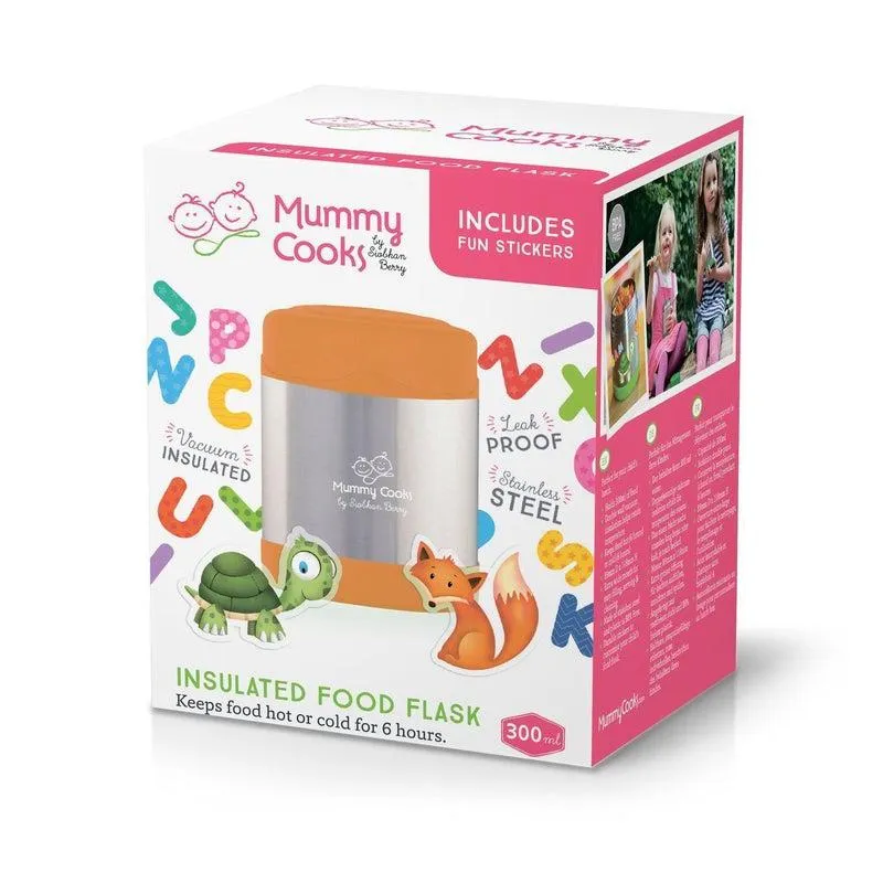 Mummy Cooks - Orange Food Flask - 300ml