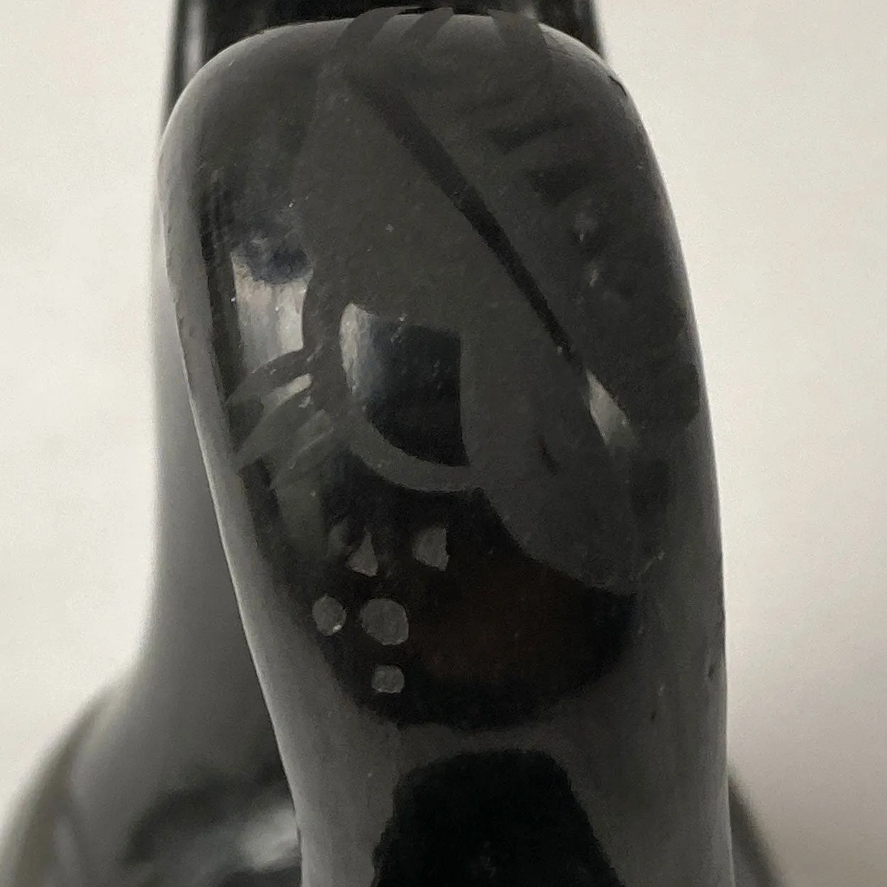Native American Maria Santa Clara Blackware Pottery Wedding Vase Vessel