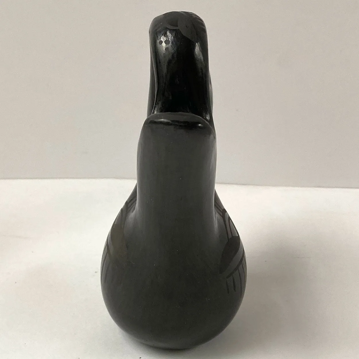 Native American Maria Santa Clara Blackware Pottery Wedding Vase Vessel
