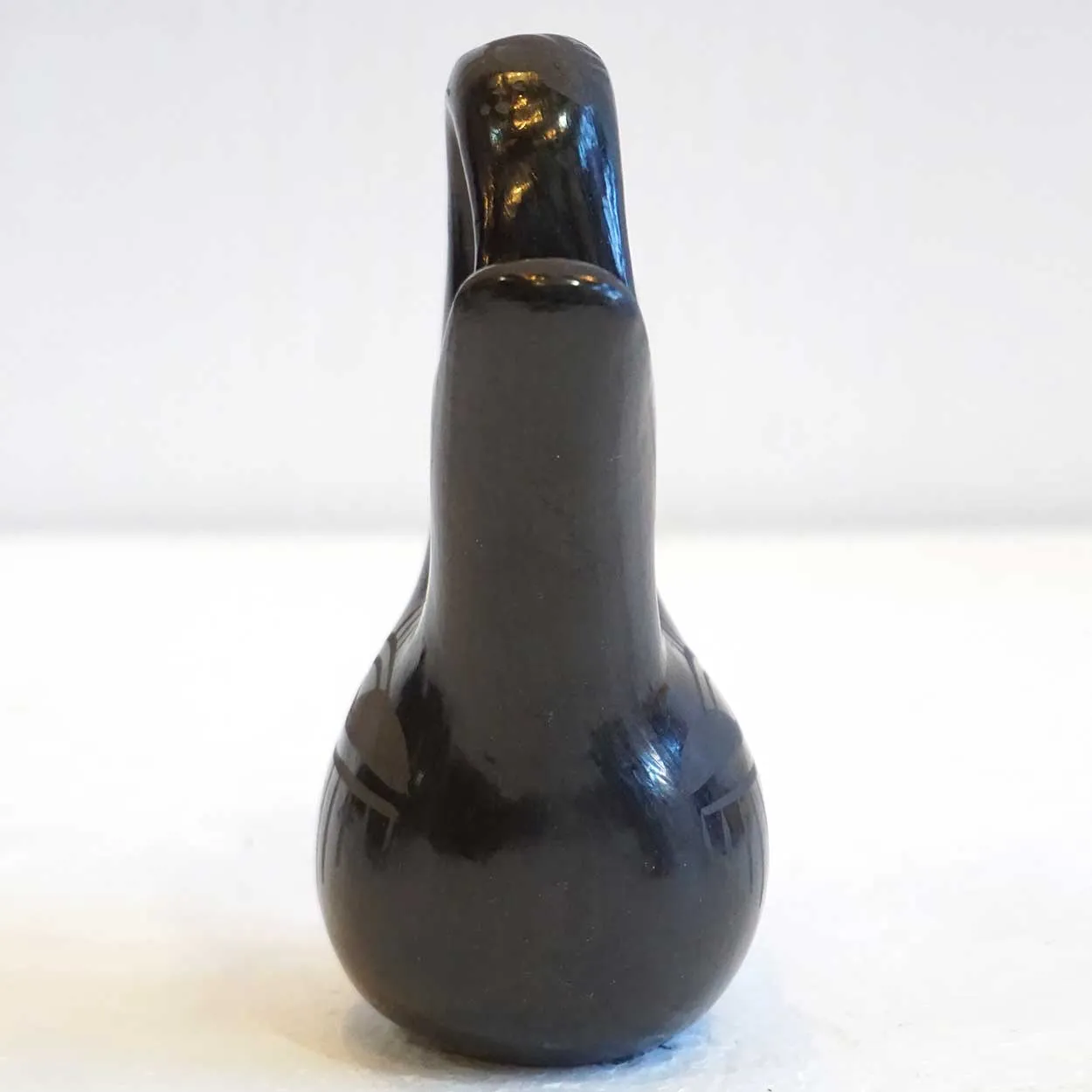 Native American Maria Santa Clara Blackware Pottery Wedding Vase Vessel