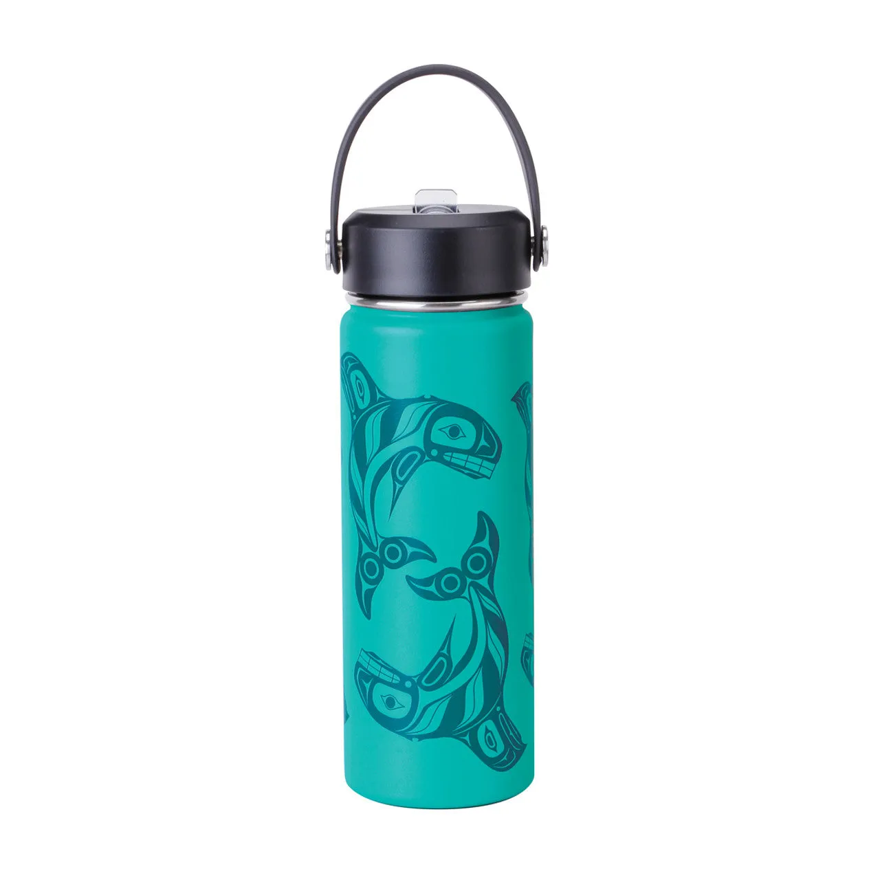 Native Northwest Wide Mouth Insulated Bottle - Raven Fin Killer Whale