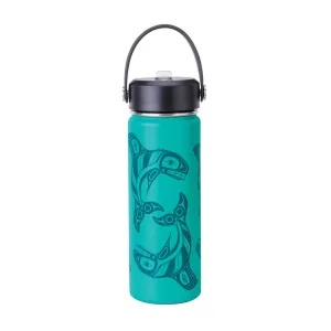 Native Northwest Wide Mouth Insulated Bottle - Raven Fin Killer Whale