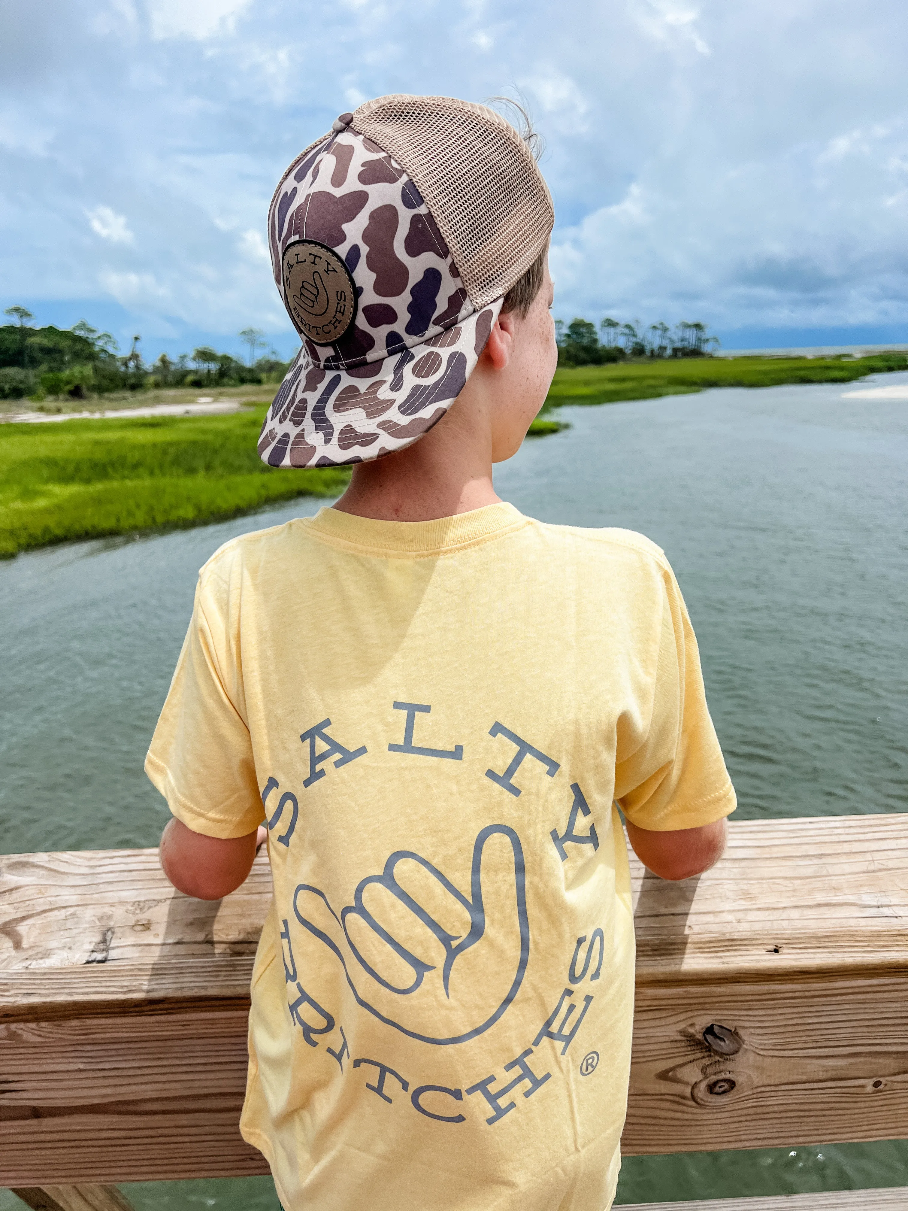 NEW Old School Duck Camo with Leather Patch Hat