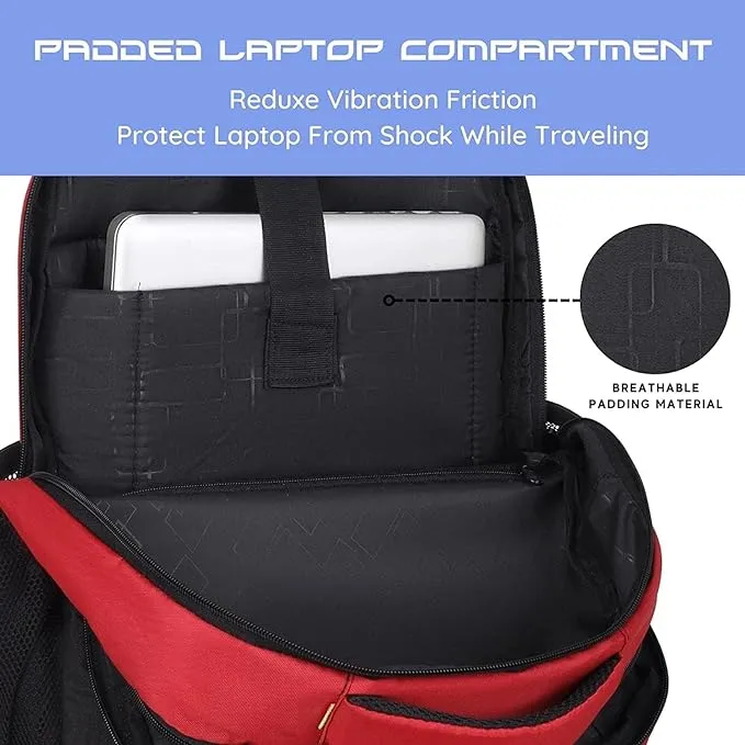 NOBILITY 31L Laptop Backpack for Men/Women I Fits upto 15.6" Laptop I Waterproof I Travel/Business/College Bookbags