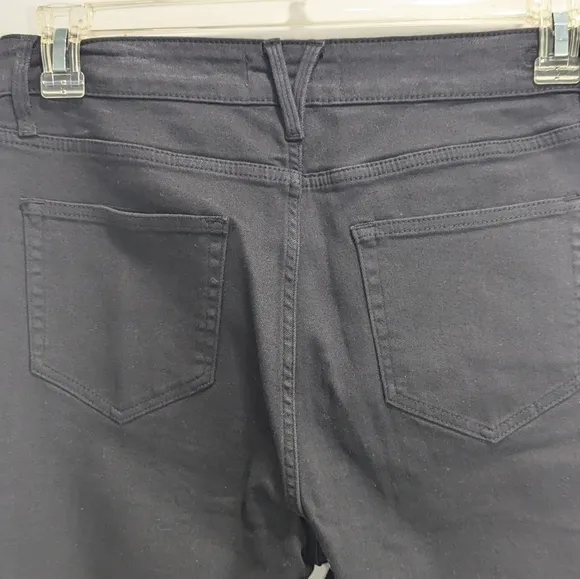 NWT Vineyard Vines High Rise Kick Flare Jet Black Jeans Tuxedo Stripe Size 30