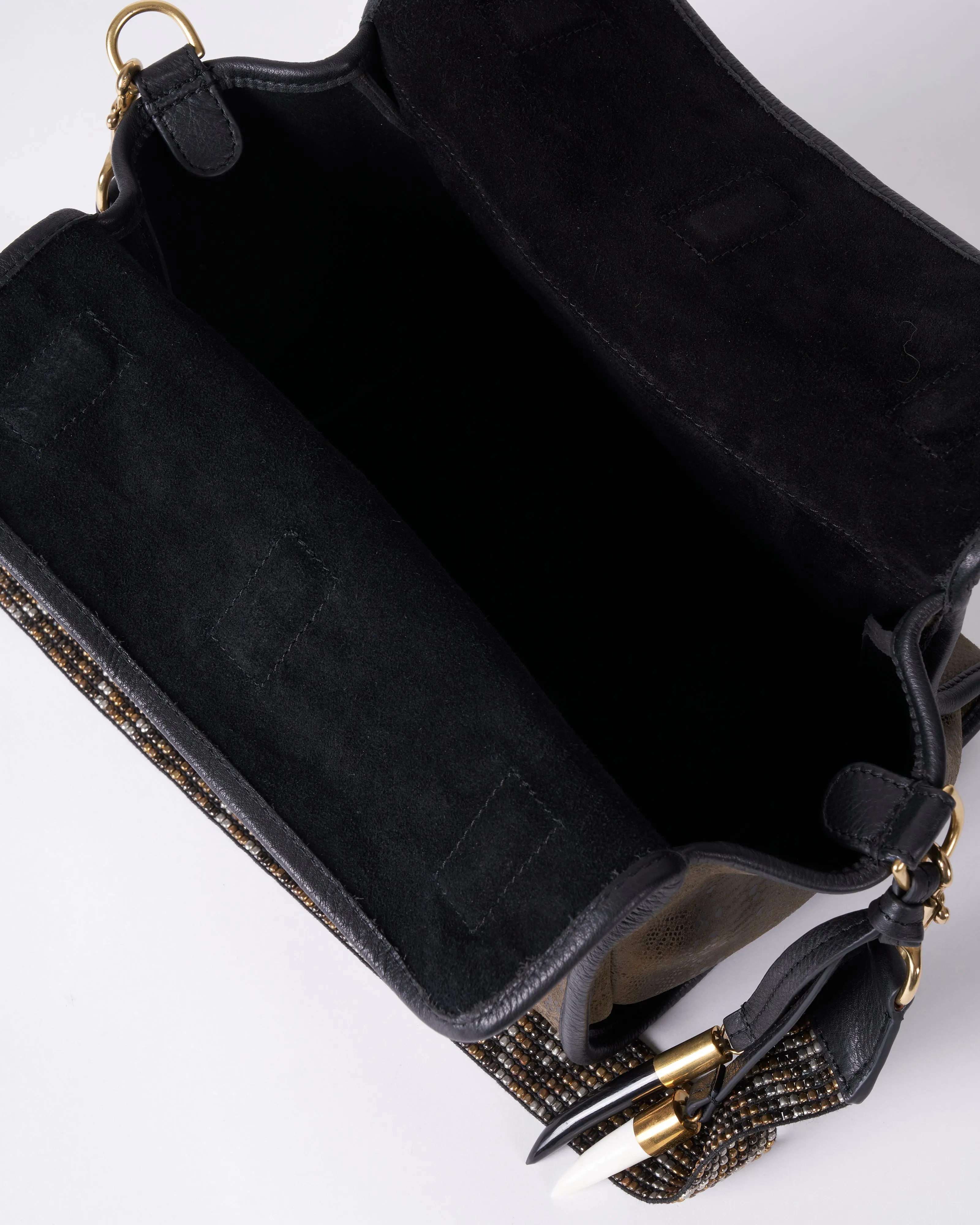 olive python ella bag - olive