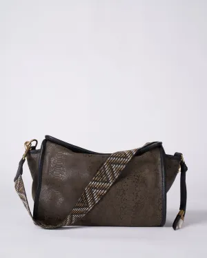 olive python ella bag - olive