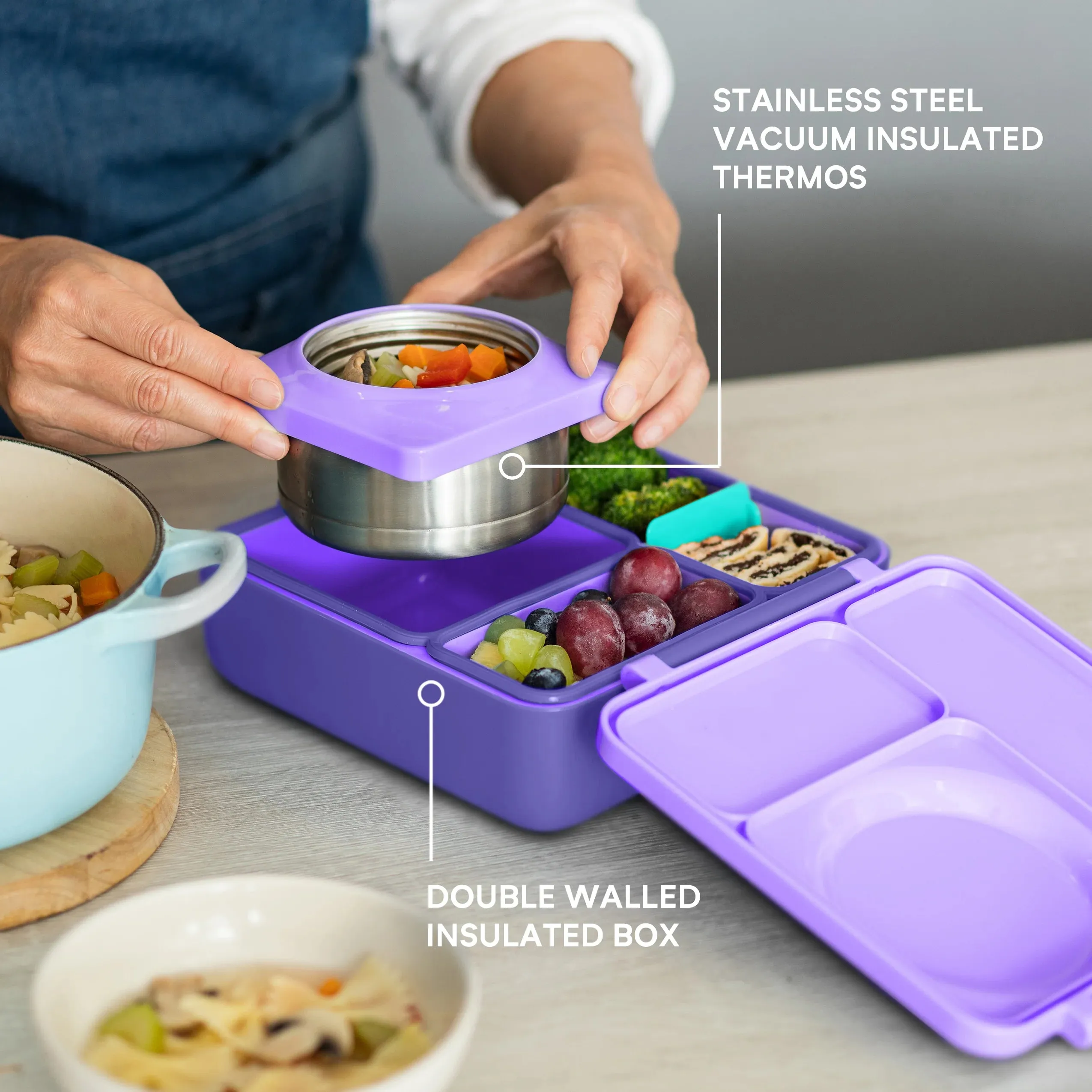 OmieBox - Bento Box - Purple Plum