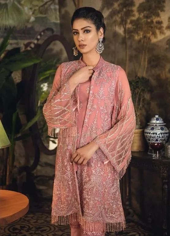 Open Gown Stylish Dress In Tea Pink Color By Iznik Model# C 1727