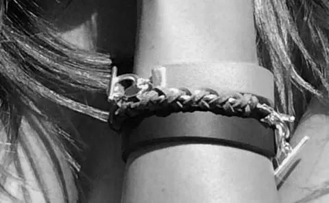 Orange Leather Color Band Bracelet