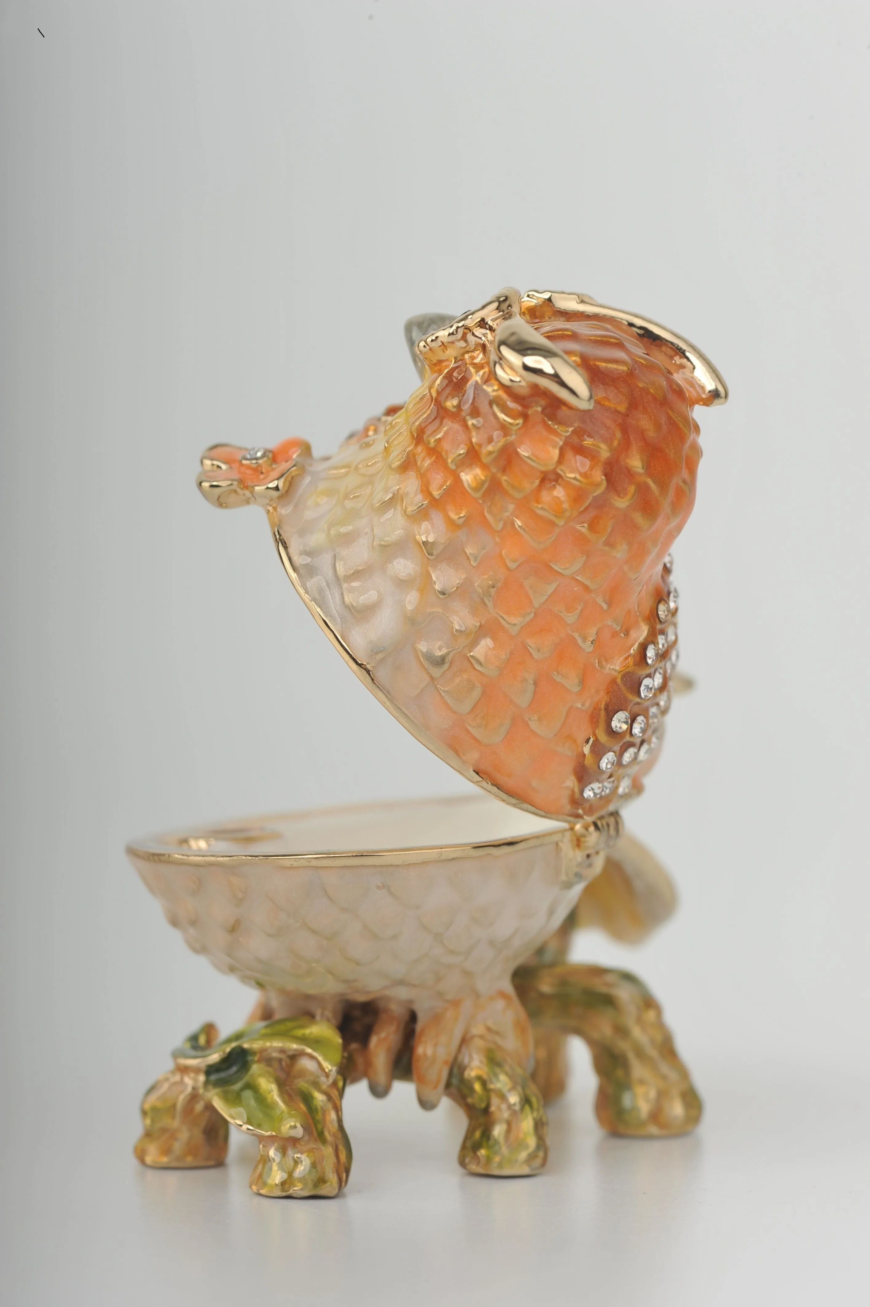 Orange Yellow and White Owl