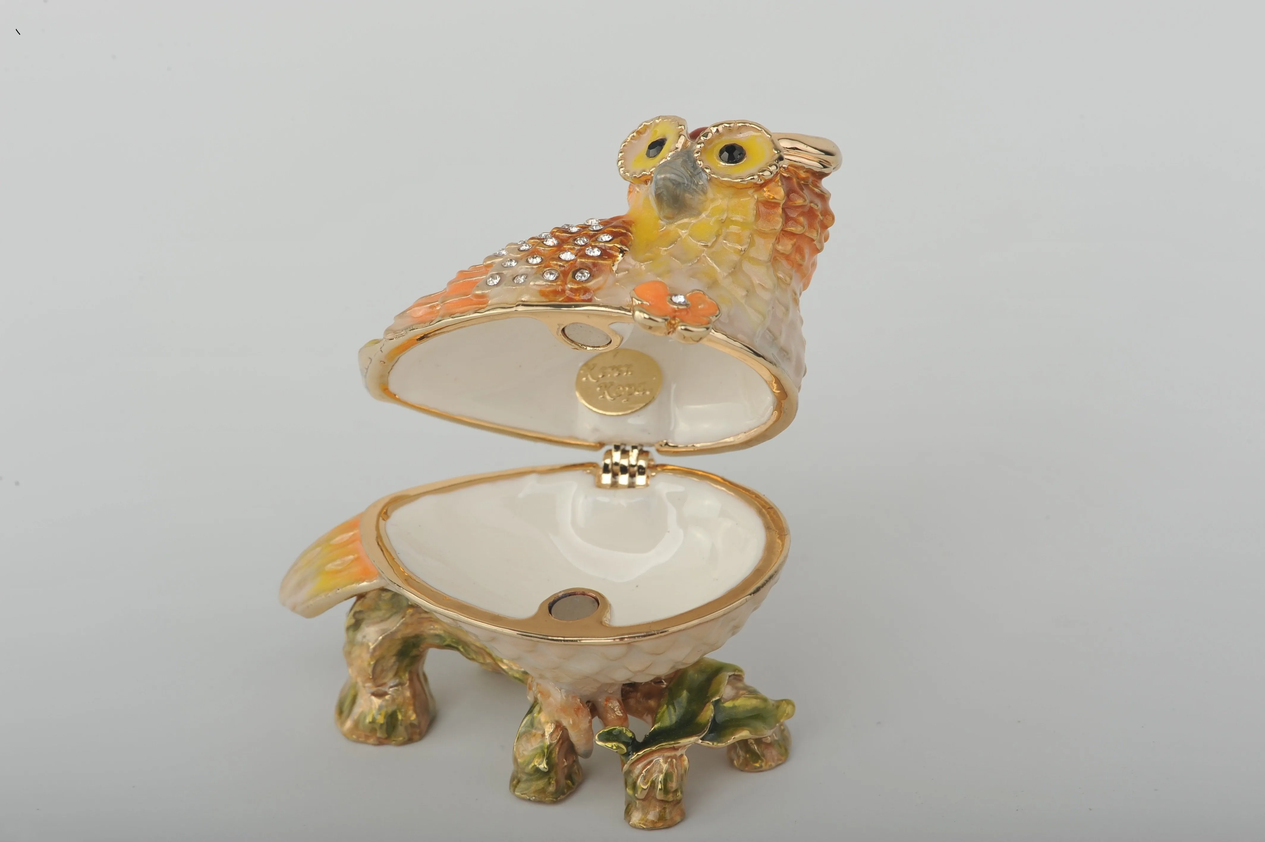 Orange Yellow and White Owl