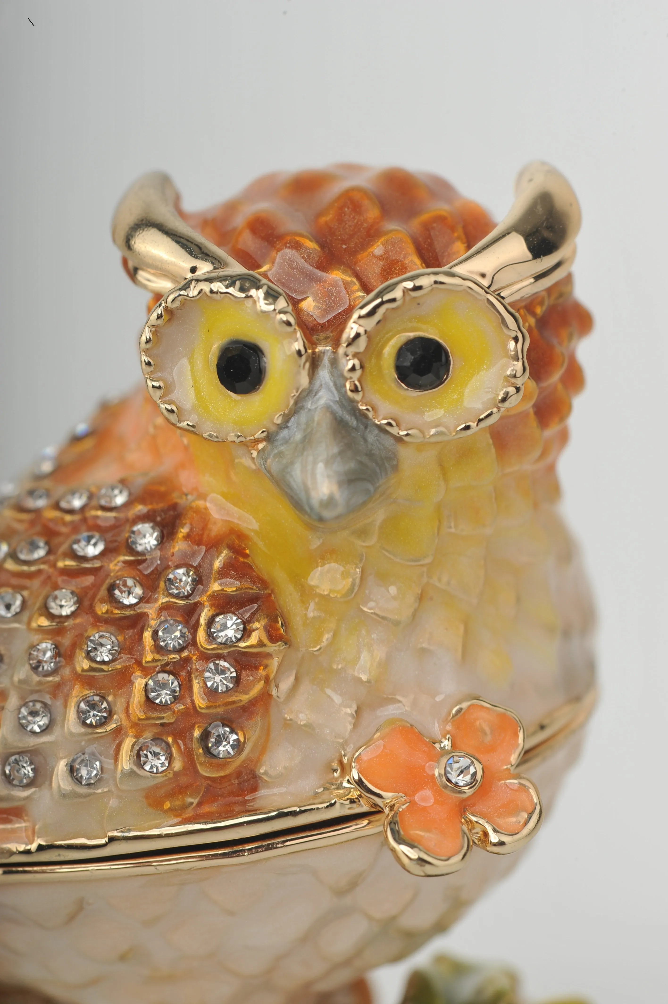 Orange Yellow and White Owl