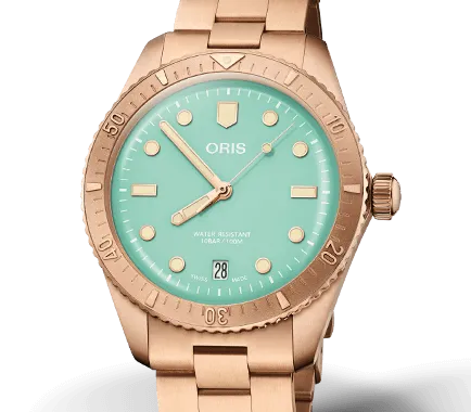 Oris Divers Sixty-Five Watch with Bronze Bracelet