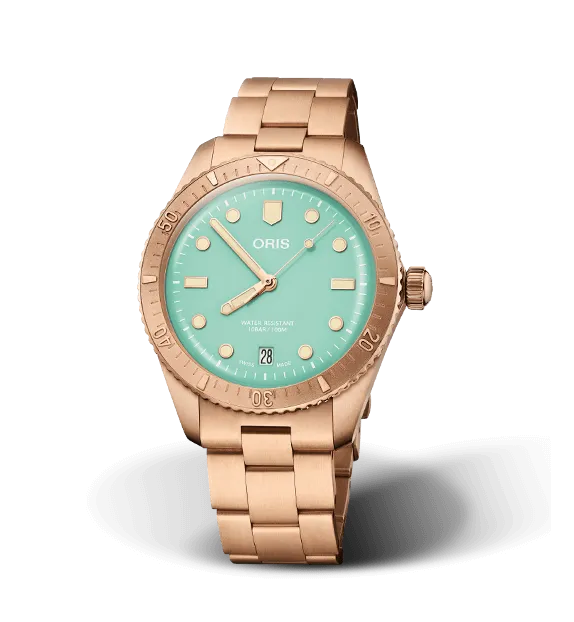 Oris Divers Sixty-Five Watch with Bronze Bracelet