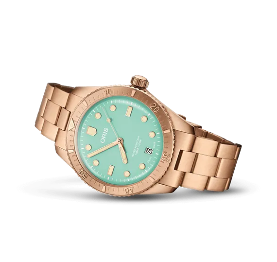 Oris Divers Sixty-Five Watch with Bronze Bracelet