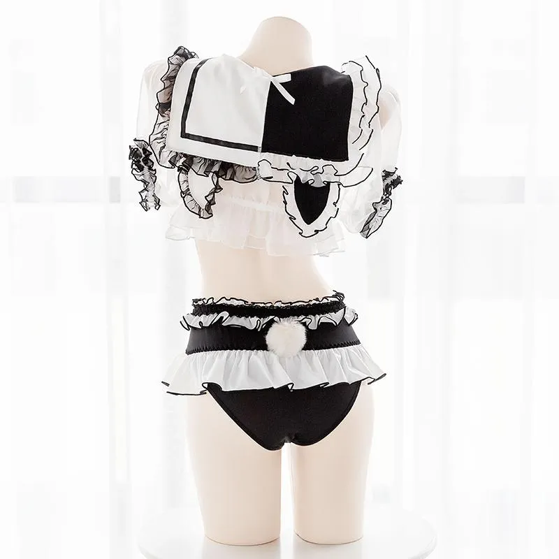 Panda Mesh School Uniform Lingerie SD00464