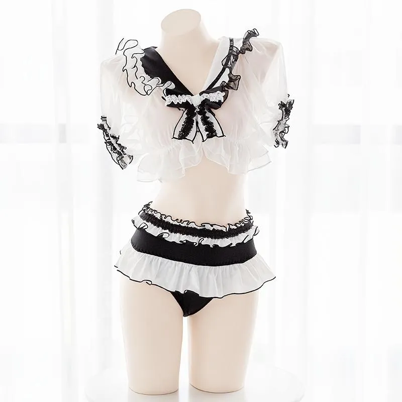 Panda Mesh School Uniform Lingerie SD00464