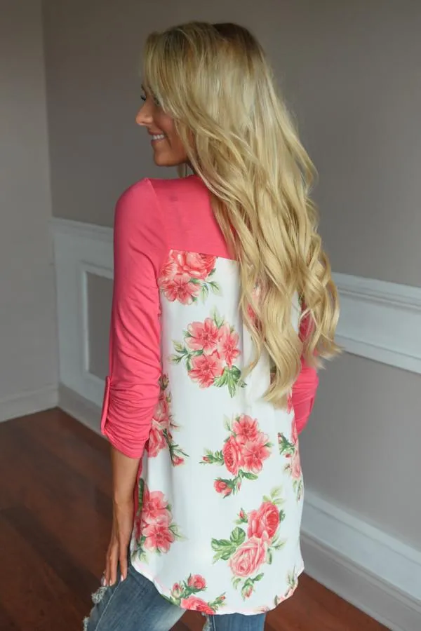 Passion Flower Top ~ Pink