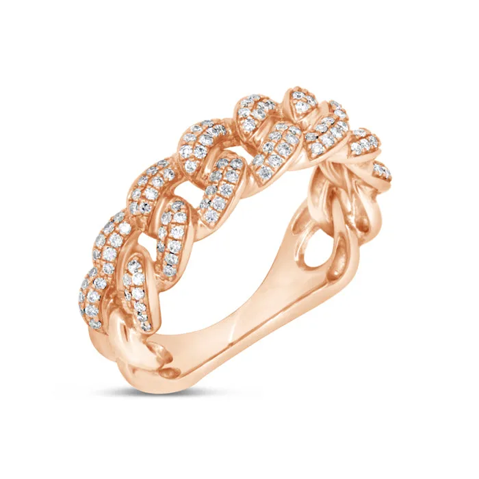 Pavé Chain Link Diamond Ring