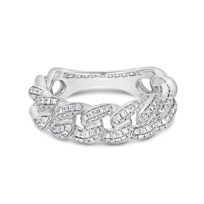 Pavé Chain Link Diamond Ring