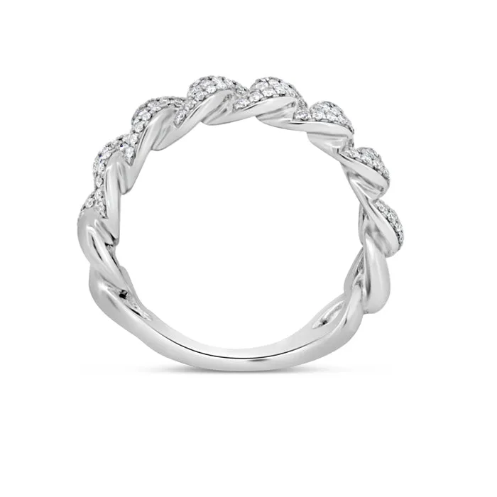 Pavé Chain Link Diamond Ring
