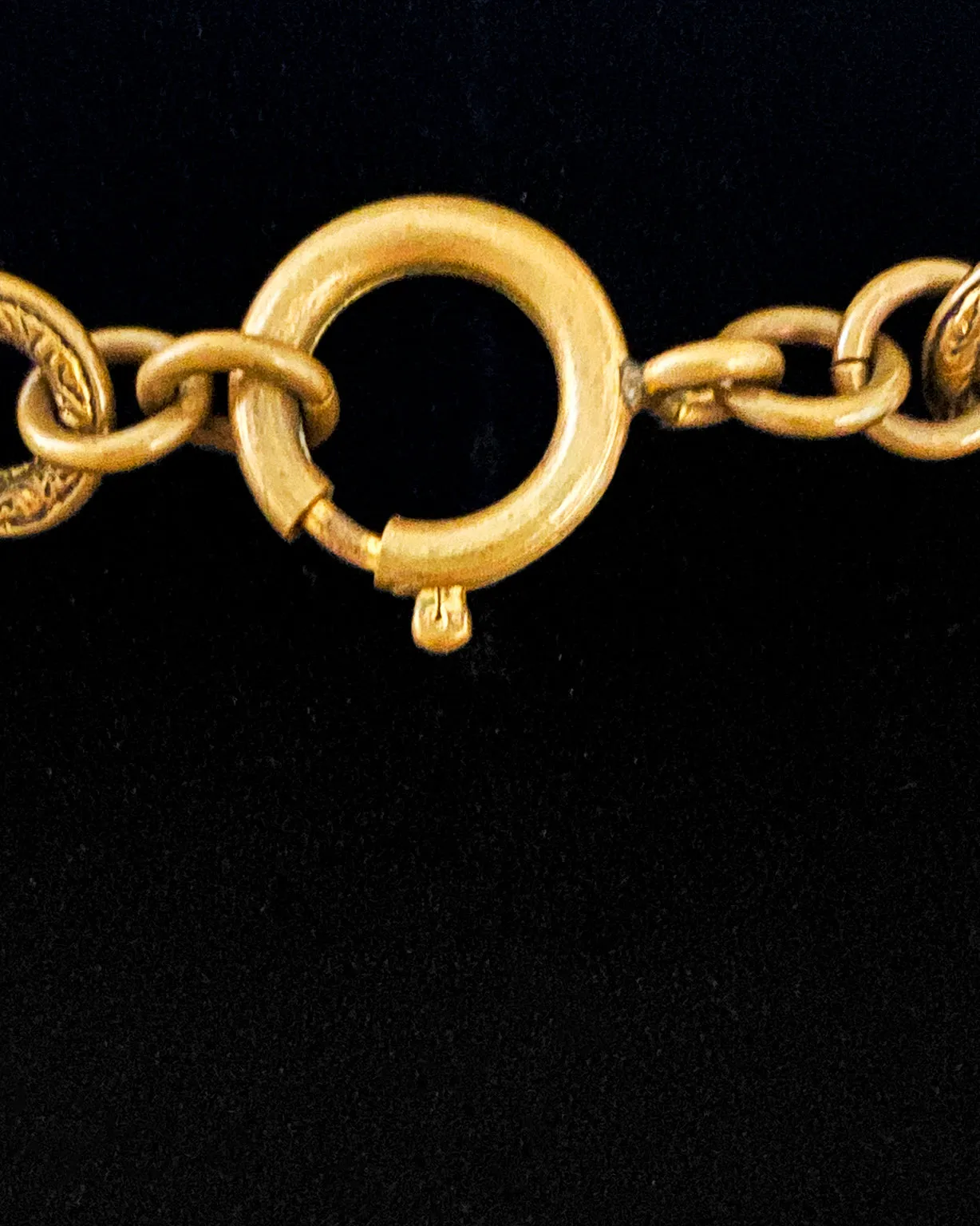 Pearl and Gilt Metal Chain Drop Necklace