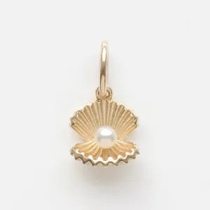 Pearl Clam Shell Charm