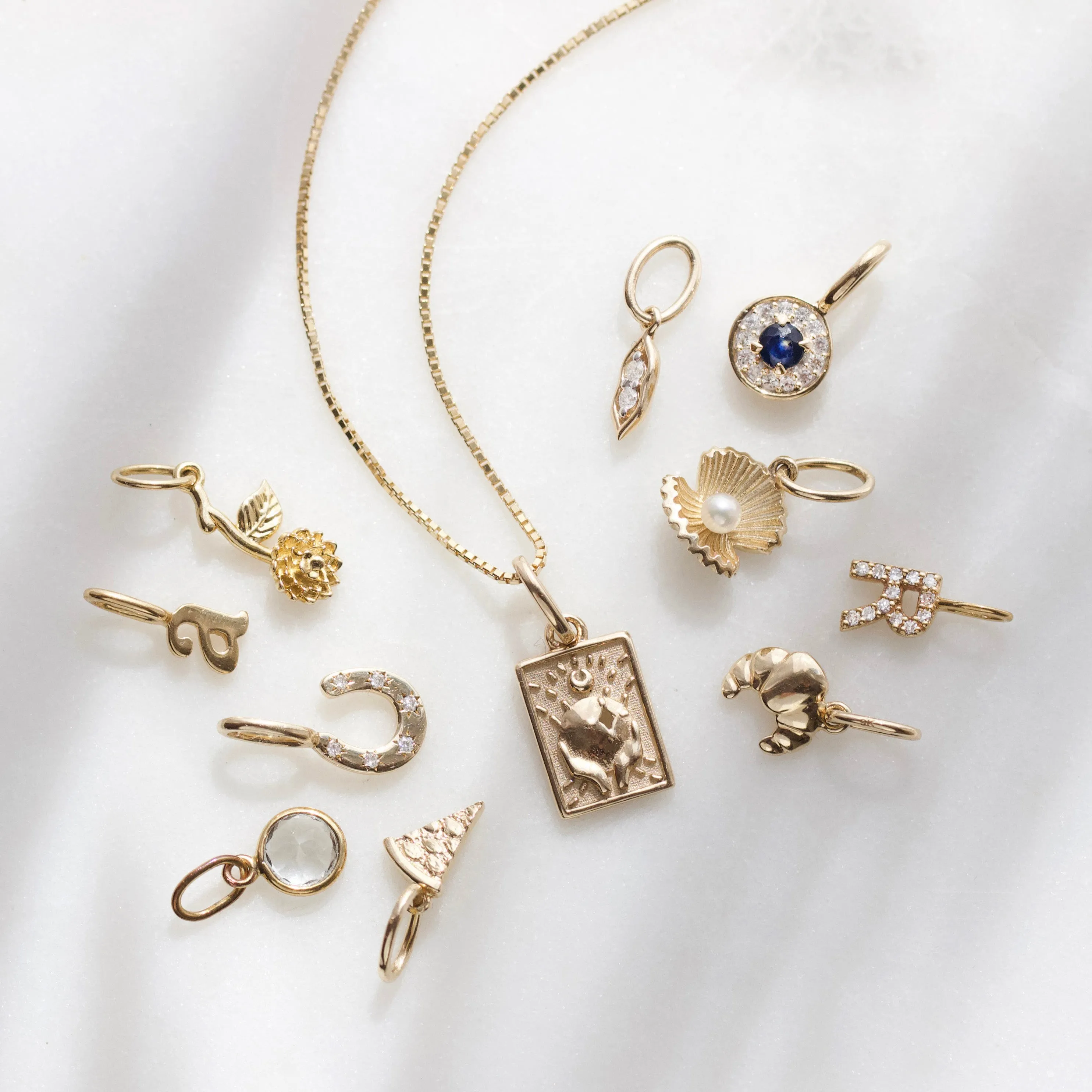 Pearl Clam Shell Charm