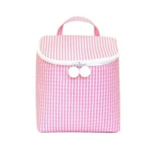 Personalized Nylon Pink Gingham Lunch Sack