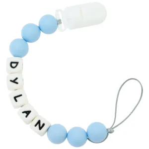 Personalized Pacifier Clip with Baby Name - Solid Color