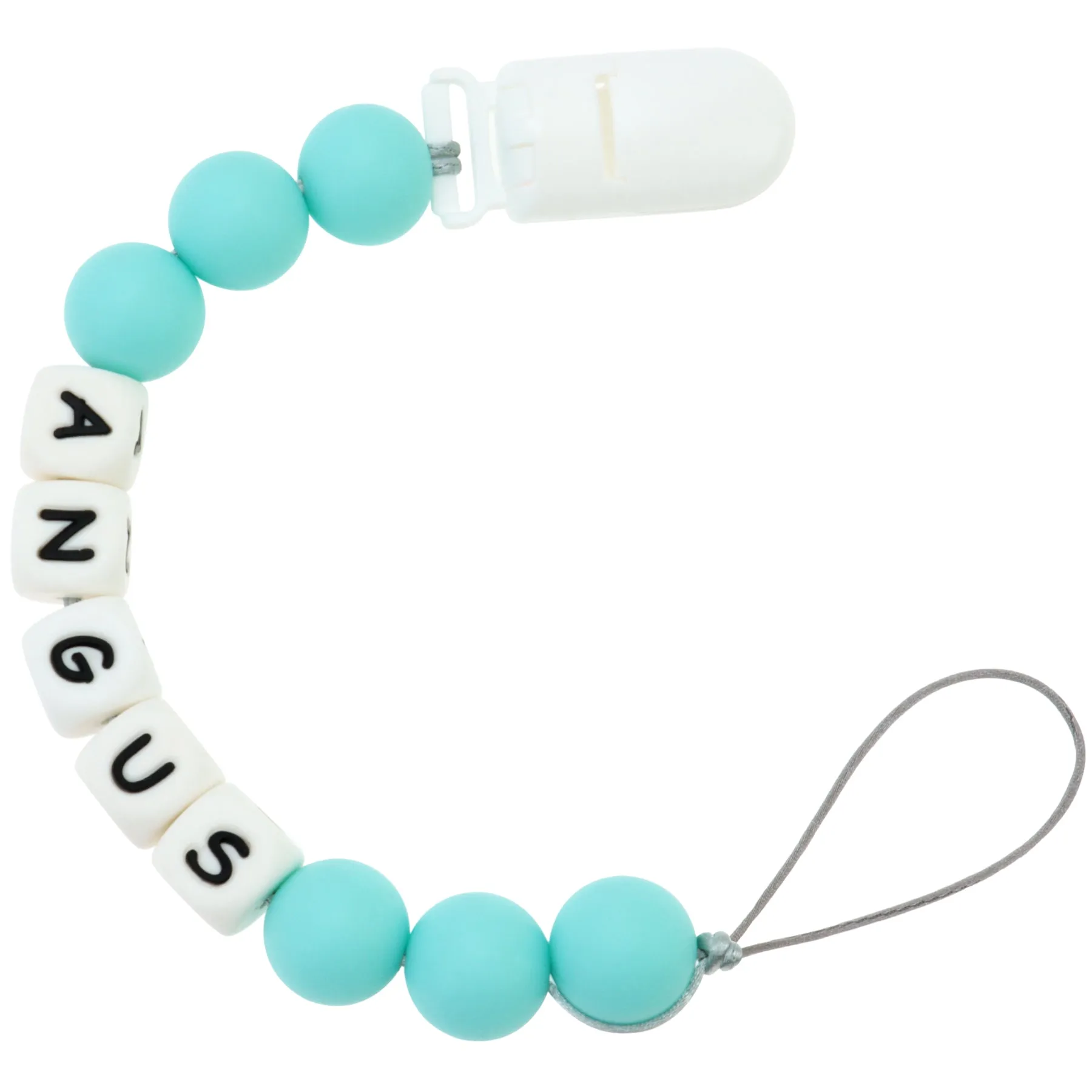 Personalized Pacifier Clip with Baby Name - Solid Color