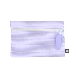 Personalized Seersucker Lilac Flat Pouch