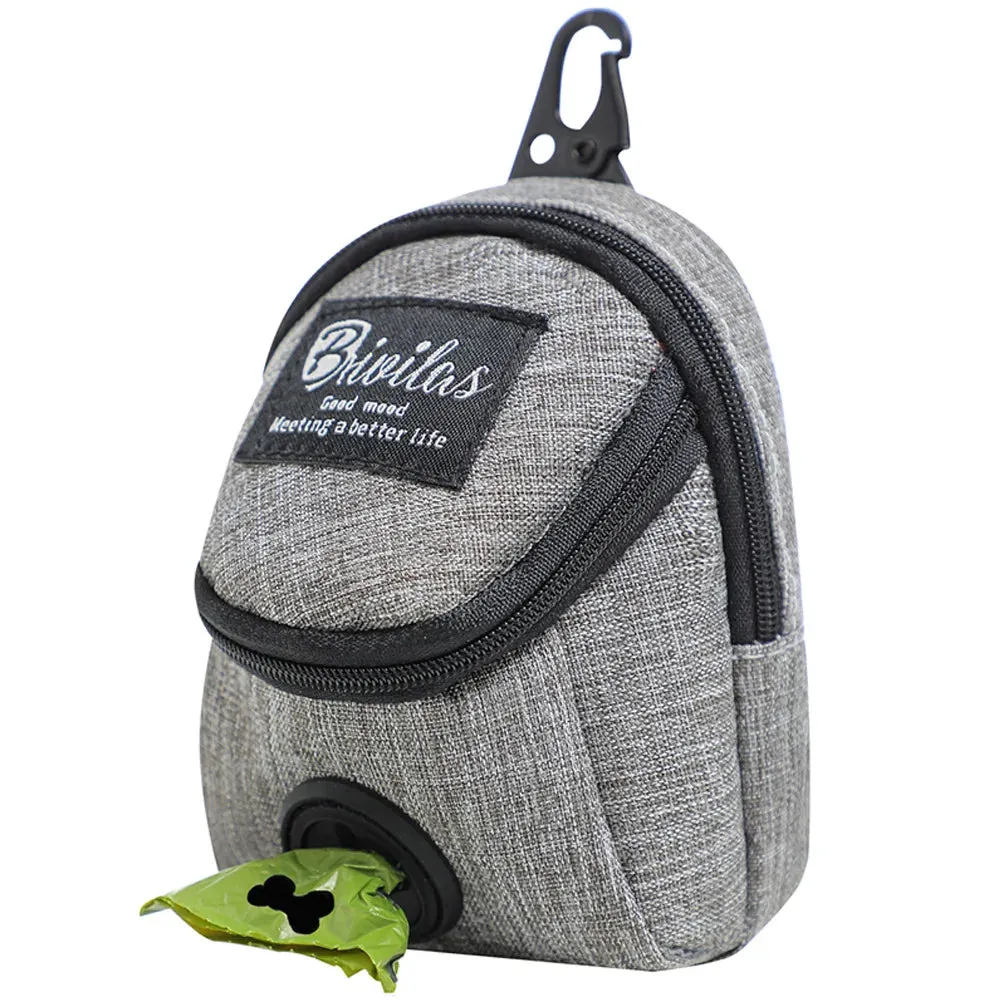 Portable Dog Treat Bag with Poop Bag Dispenser