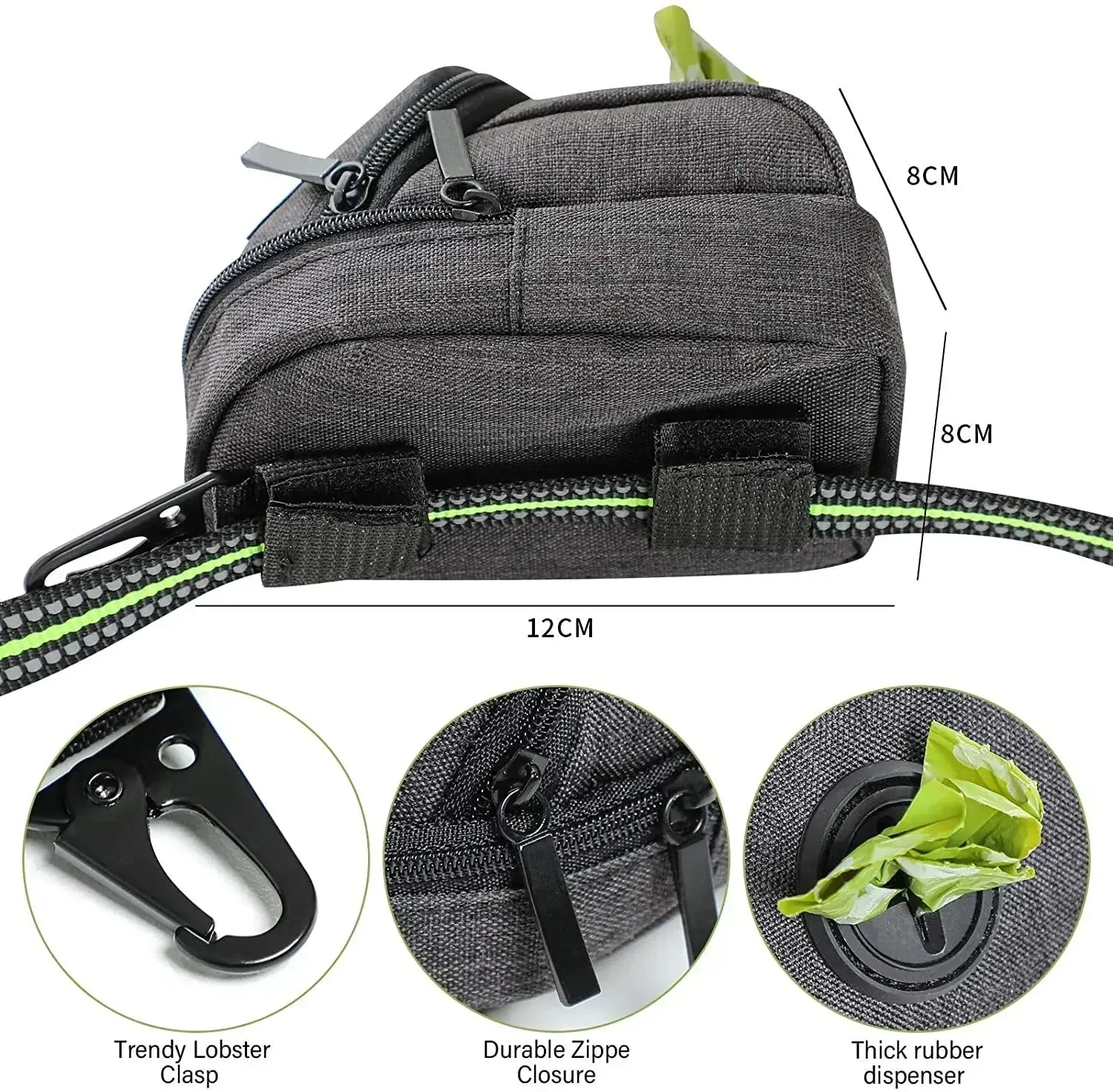 Portable Dog Treat Bag with Poop Bag Dispenser
