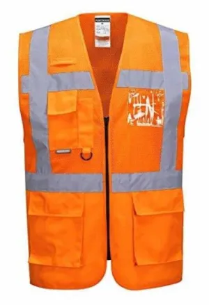 Portwest Madrid Hi Visibility Executive Mesh Vest Ris 3279- C496