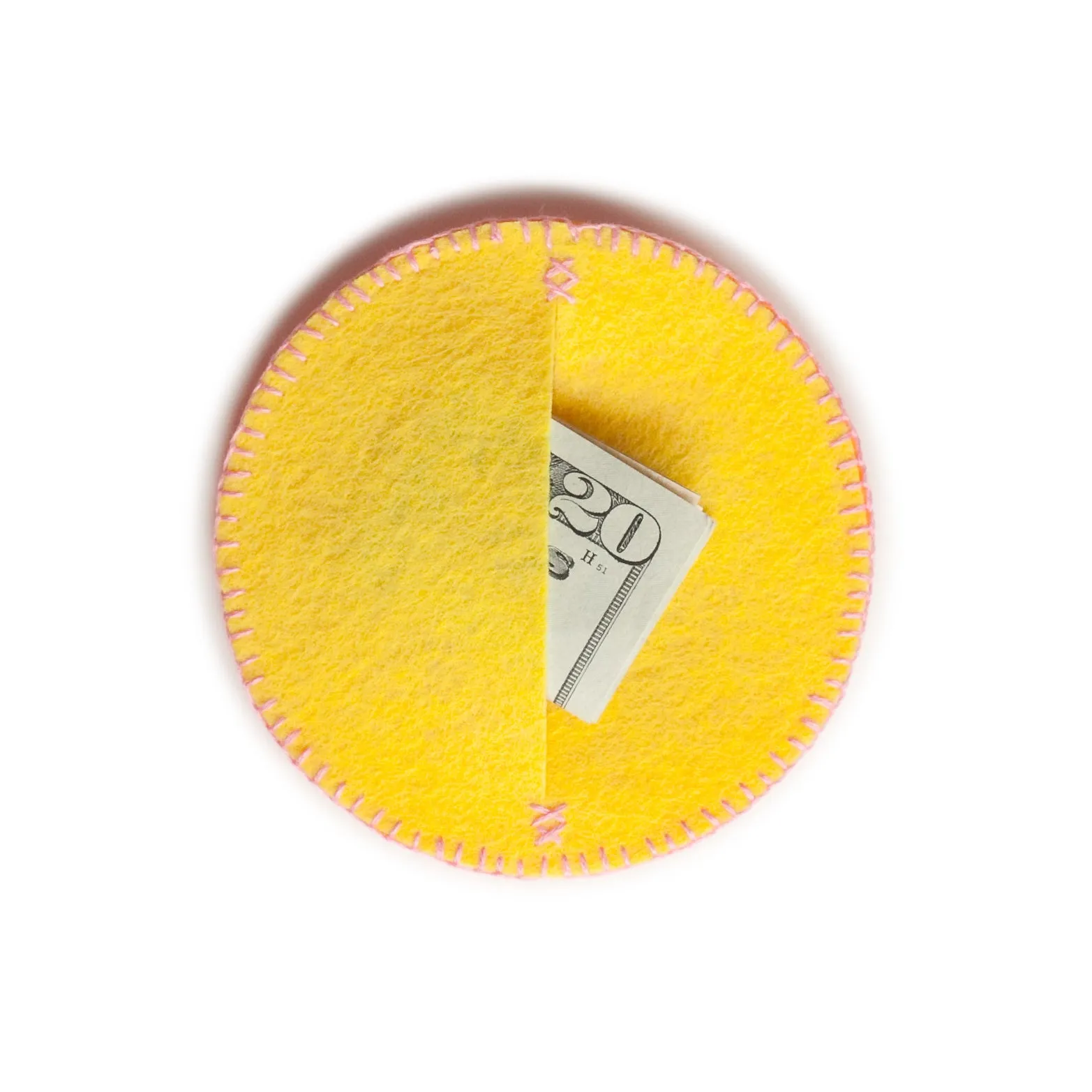 Pouch with Pineapple in Orange, Yellow and Pink