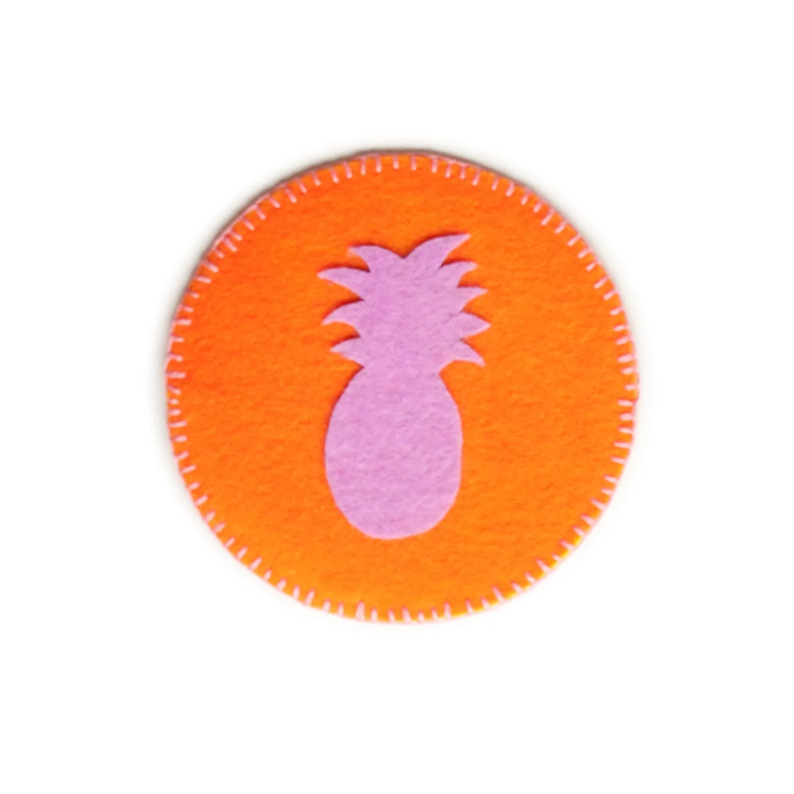Pouch with Pineapple in Orange, Yellow and Pink