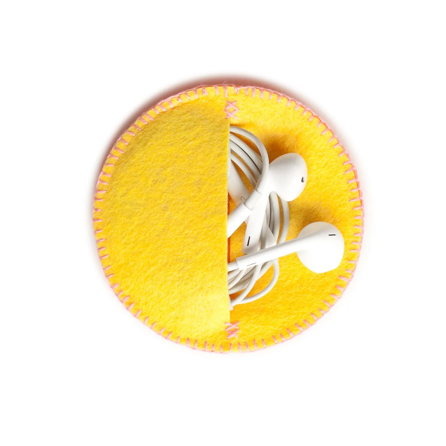 Pouch with Pineapple in Orange, Yellow and Pink