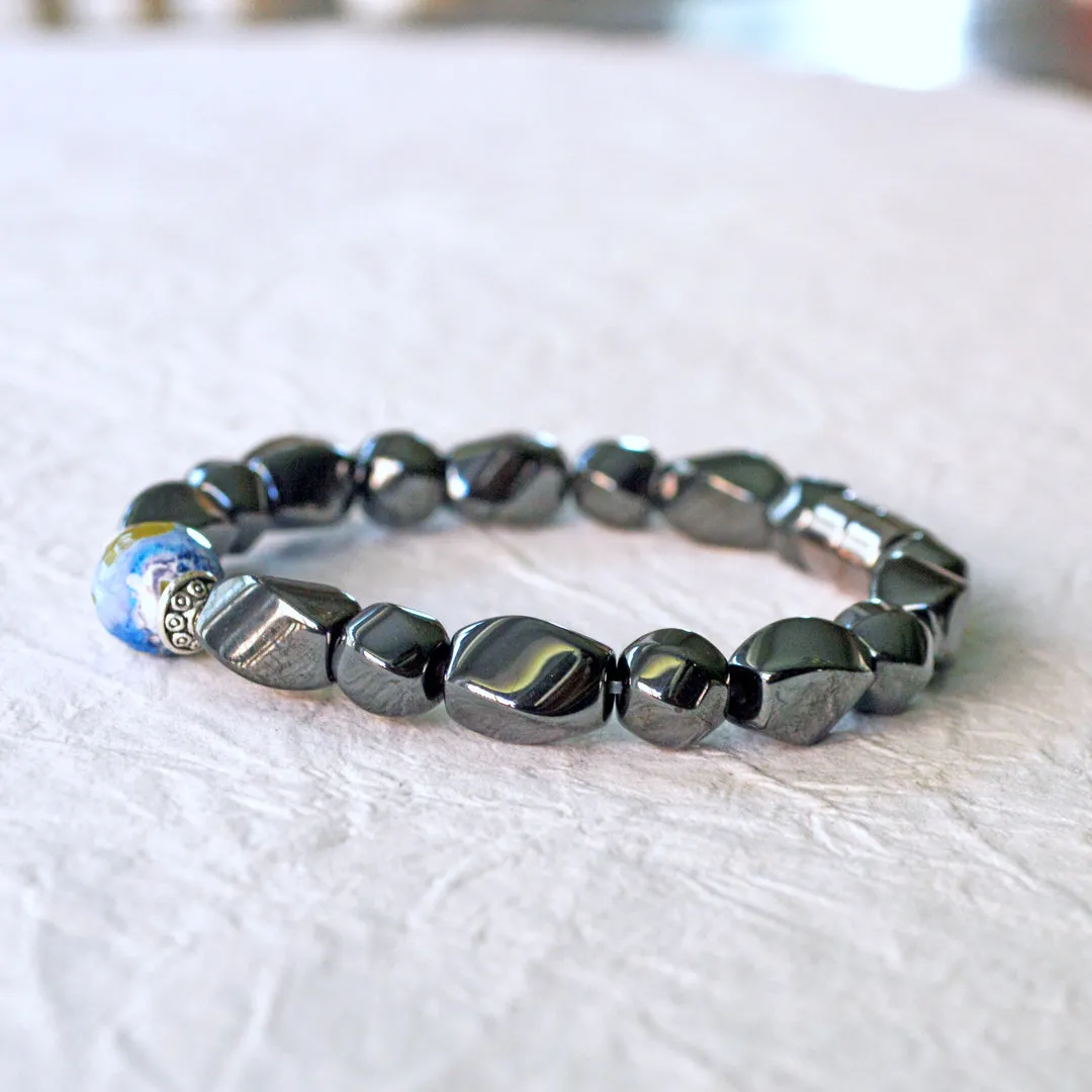Powerful Magnetic Bracelet for Women w/ Fire Agate Gemstone