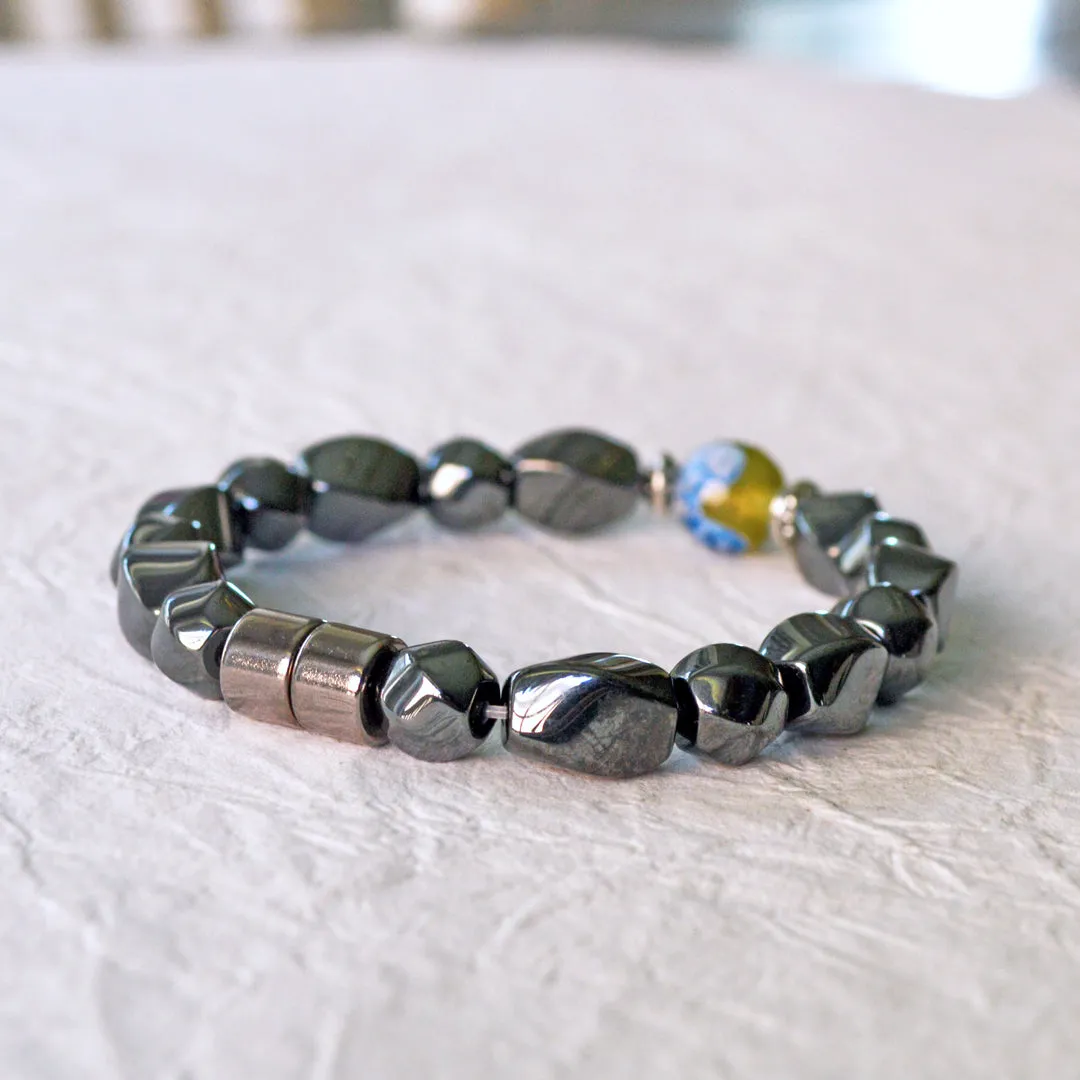 Powerful Magnetic Bracelet for Women w/ Fire Agate Gemstone