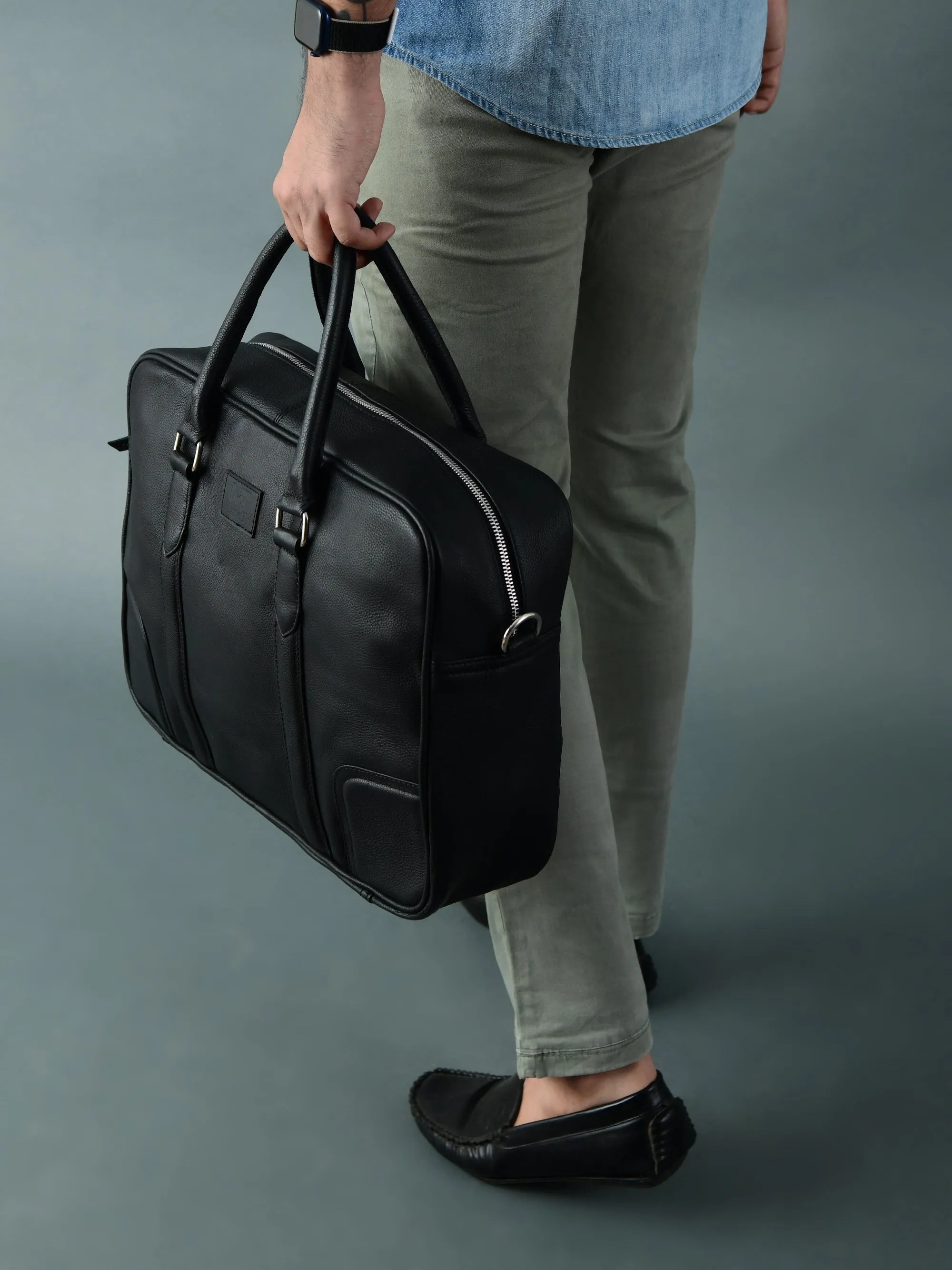 Privacy-focused Texas Black Expert assistance Leather Briefcase
