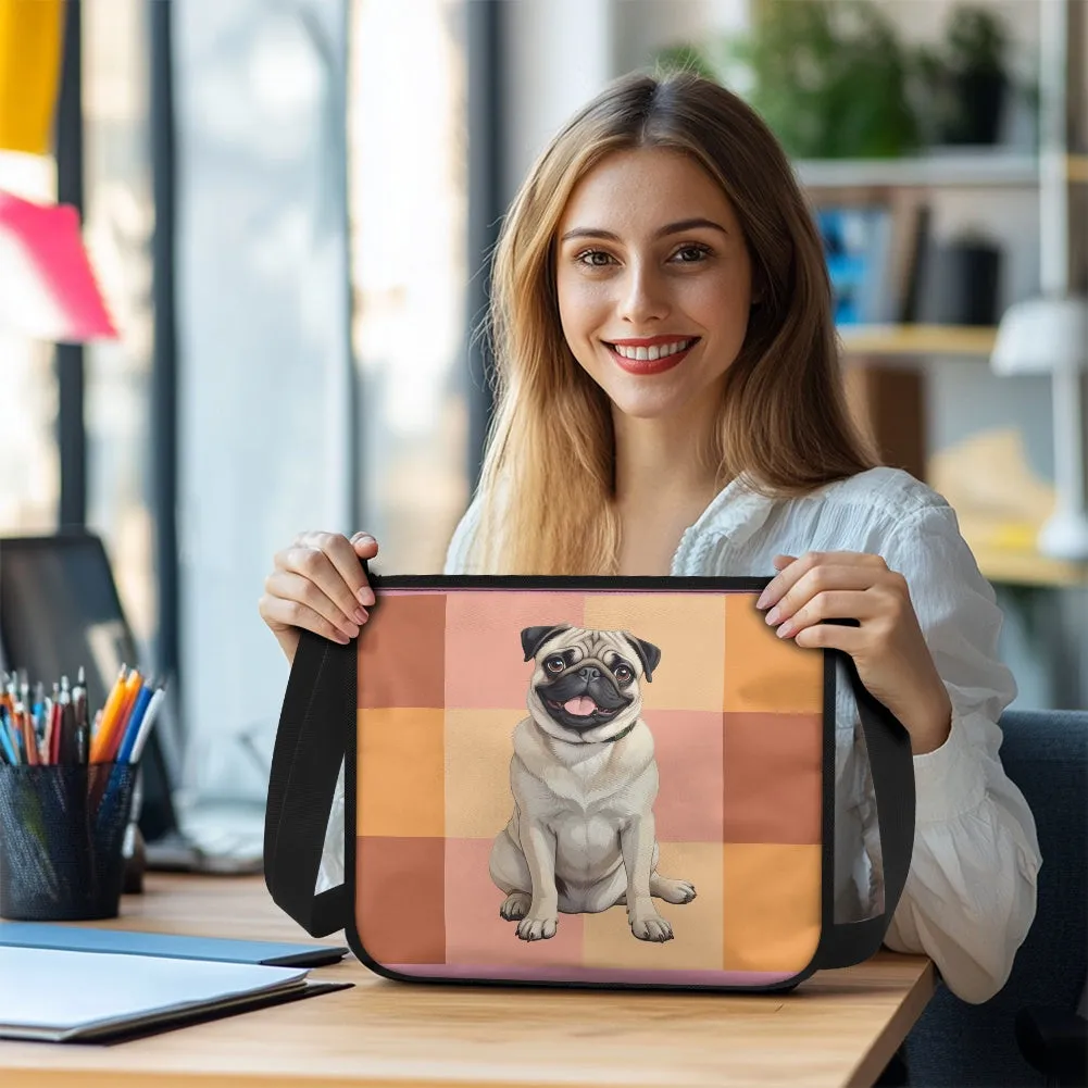 Pug Design Large Capacity Underarm Bag