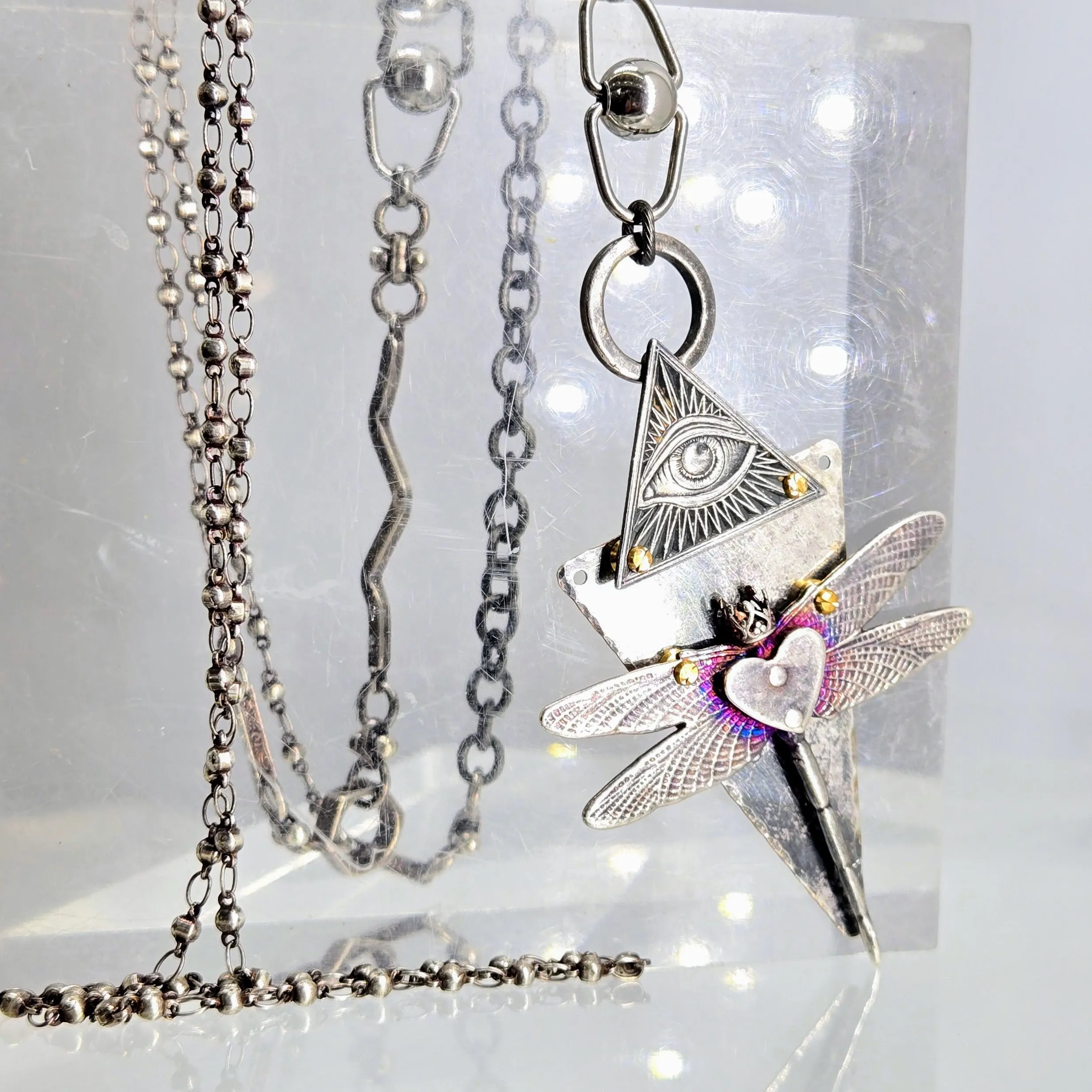 "Lord Of The Flies" Convertible Necklace - Anti-tarnish Mixed Metals & Upcycled Components